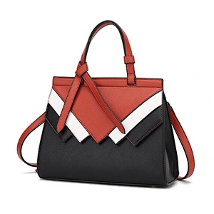 Fashion Popular Ladies Contrast Color PU Handbag shoulder bag For Women