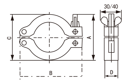 fitting clamp, kf25, kf40, kf16 clamp