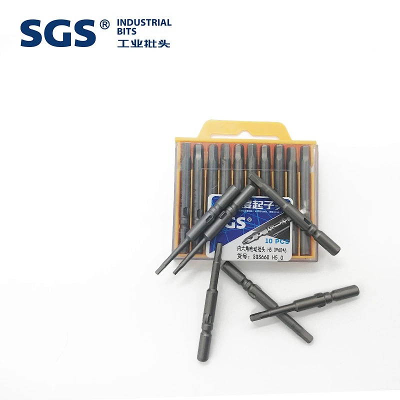 SGS factory direct sale 6mm inner hexagon electric bit electric drill screwdriver electric screwdriver bit Strong magnetic pneum
