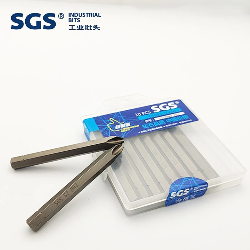 SGS8mm Hexagonal Rod Cross Bits Beatles 10PC Screwdriver Bit Screwdriver Set S2 Screwdriver Bit with Magnetic Impact