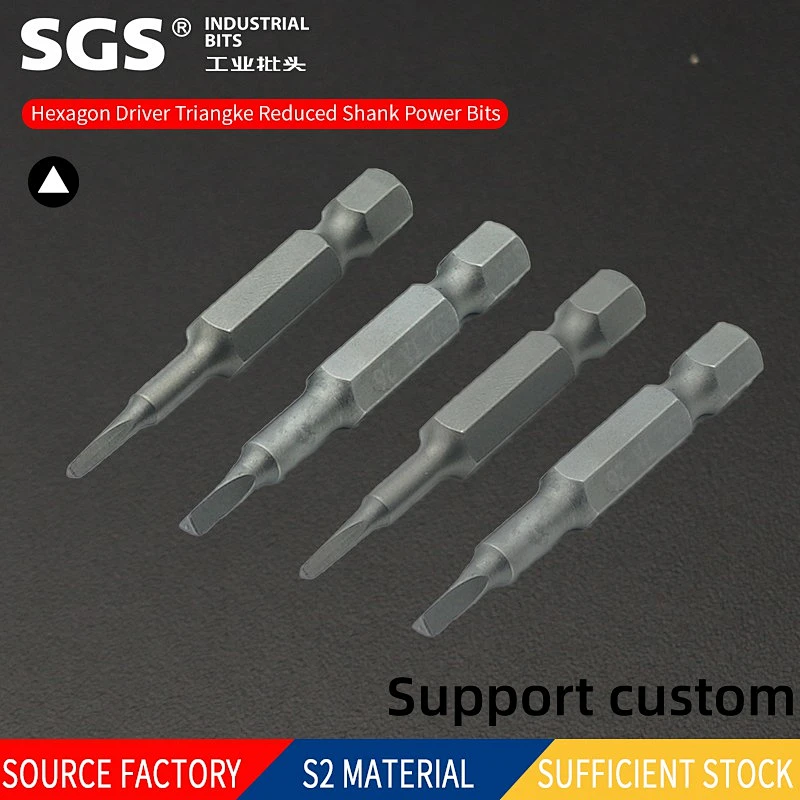 SGS factory direct sale electric triangle bit hand electric drill screwdriver bit nozzle S2 alloy steel beaten ta screwdriver