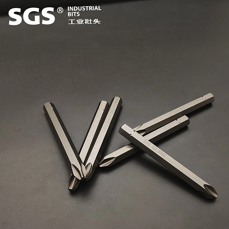 SGS8mm Hexagonal Rod Cross Bits Beatles 10PC Screwdriver Bit Screwdriver Set S2 Screwdriver Bit with Magnetic Impact