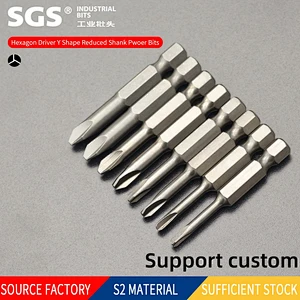 SGS 6.35mm series 10pc screwdriver combination Beaten head with magnetic single head Y type screw S2 alloy steel wind bit