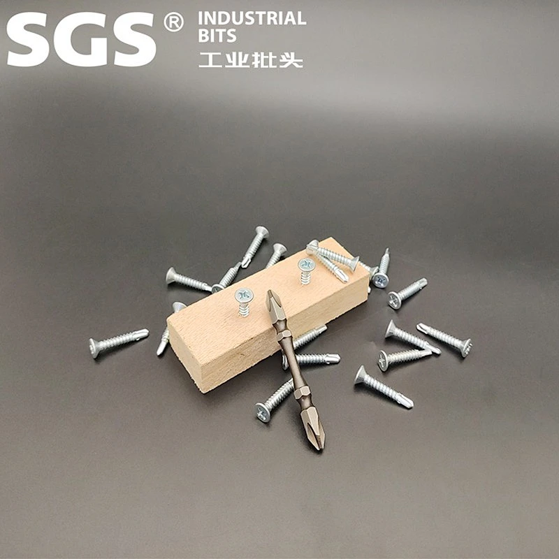 Sgs6.35mm headtype strong magnetic driver head and head combination screwdriver set S2 double cross PH2 screwdriver head