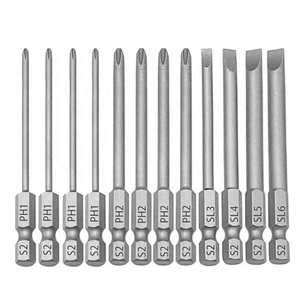 20 Piece Hex Head Allen Wrench Screwdriver Bit Set, SAE Metric 1/4 Inch Hex Shank S2 Steel Magnetic 2.3 Inch Long Drill Bits