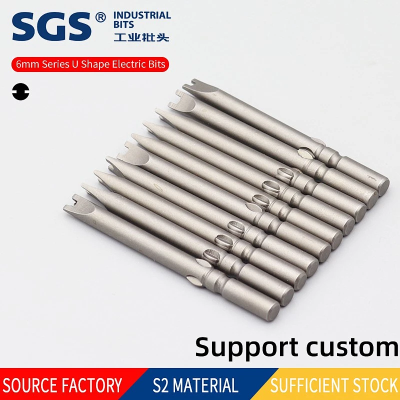 SGS factory direct sales 5mm electric U-shaped bit screwdriver bit bull insert anti-theft screw special bit