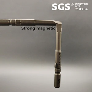 SGS factory direct sales 5mm electric flat-blade screwdriver bit electric drill bit, strong magnetic screwdriver bit