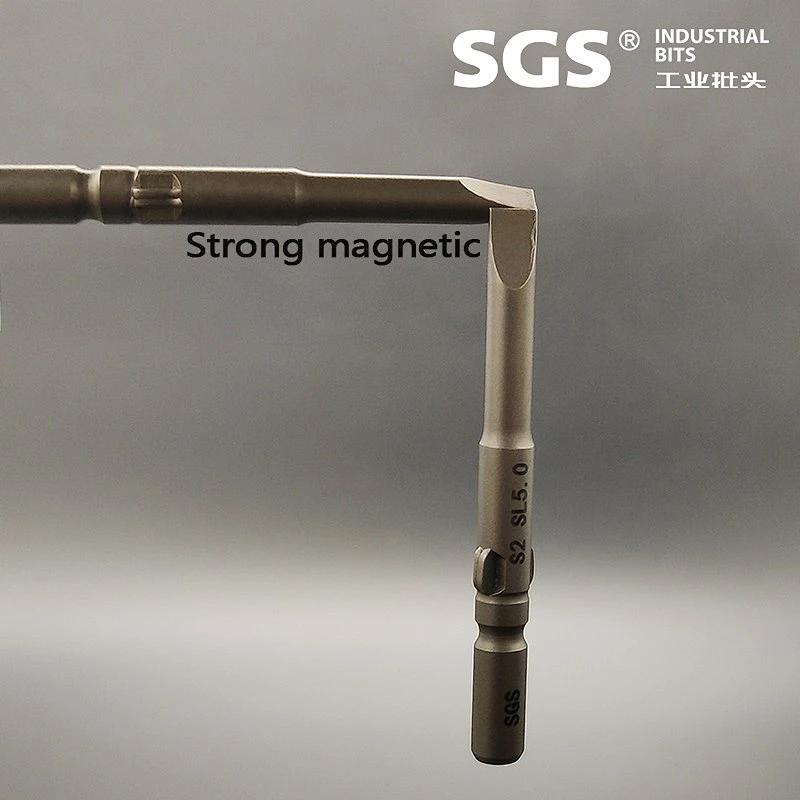 SGS factory direct sales 5mm electric flat-blade screwdriver bit electric drill bit, strong magnetic screwdriver bit