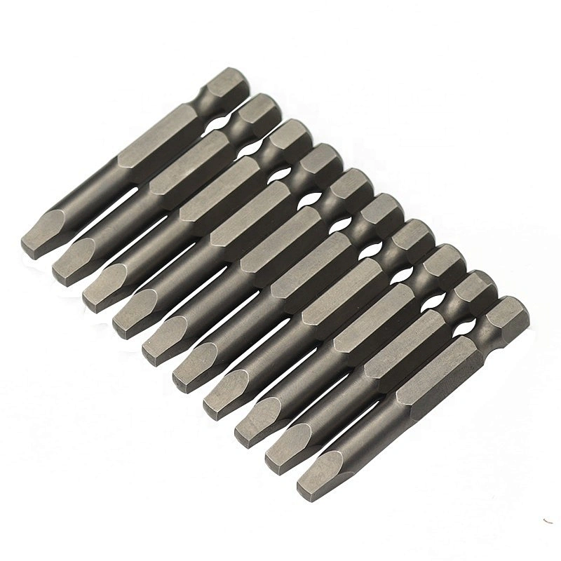 SGS 6.35mm with a strong magnetic screwdriver set screw beaten single-head square bit nozzle S2 alloy steel wind bit