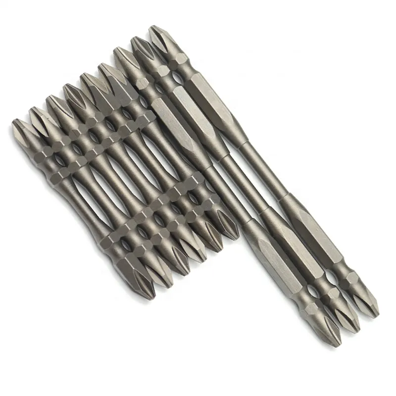 Sgs6.35mm small waist strong magnetic 10PC screwdriver head screwdriver set set S2 double cross PH2 screwdriver head