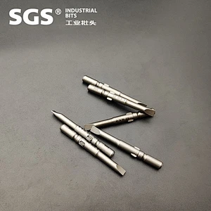 SGS factory direct sales 6mm electric flat screwdriver head with magnetic S2 alloy steel screw rose precision slotted