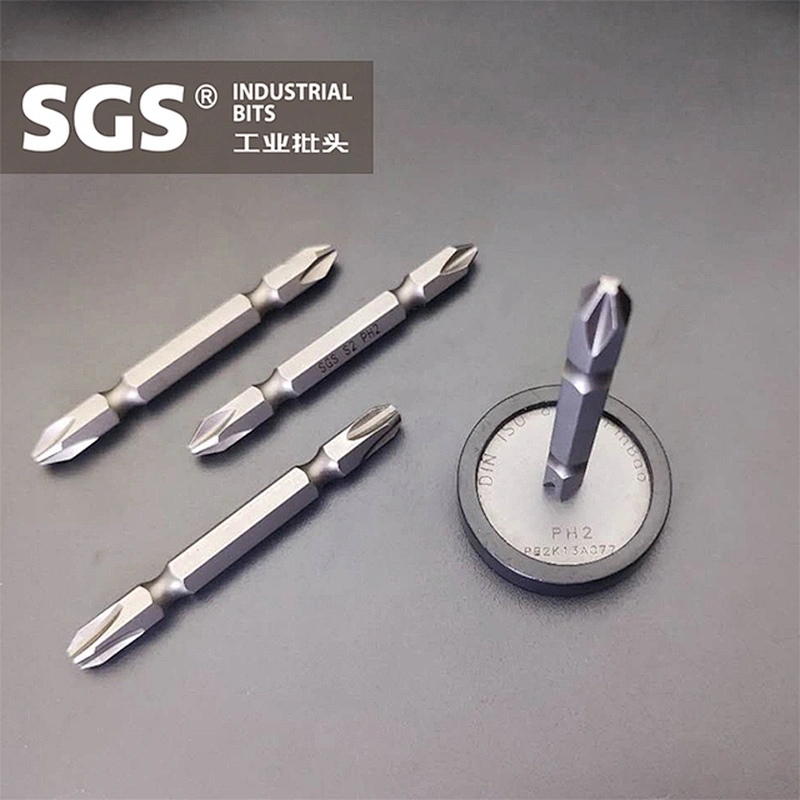 SGS double ended screw bits 1/4inch hexagon driver of ph screwdriver bits