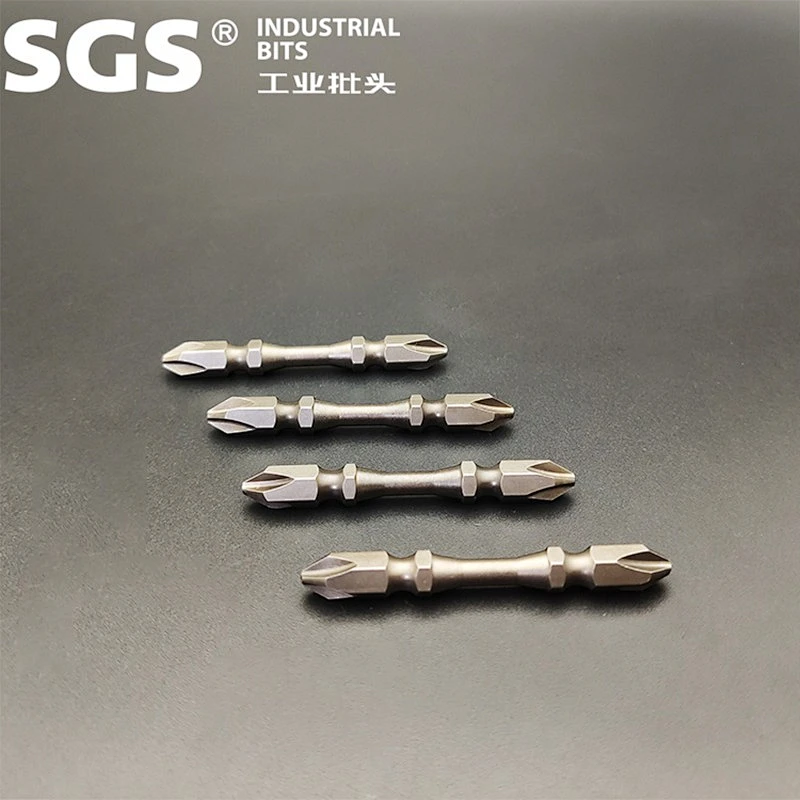 Sgs6.35mm headtype strong magnetic driver head and head combination screwdriver set S2 double cross PH2 screwdriver head
