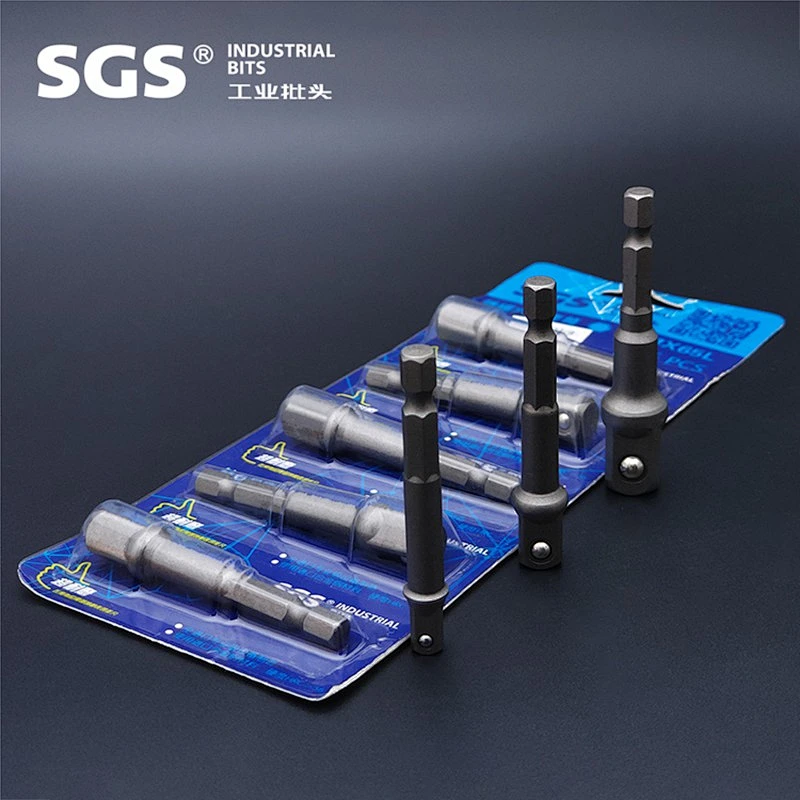 SGS 6.35mm series reinforced nut wrench 8mm deepened CR-V material pneumatic hexagon socket construction site