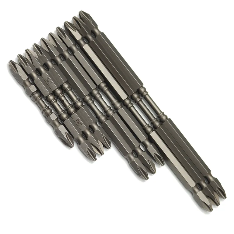 SGS 6.35mm natural color screwdriver set head S2 alloy steel belt high-strength double cross high-torque screwdriver