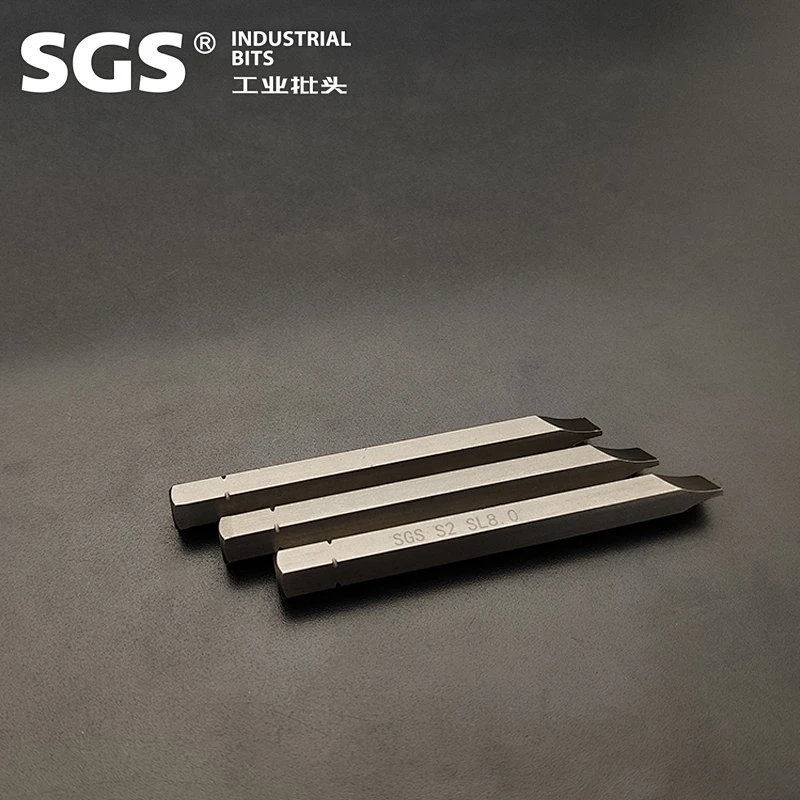 SGS 8MM Hexagonal Rod Screwdriver Nozzle Screwdriver Head Set Beaten Head with Magnetic S2 Alloy Steel Single Impact Bit