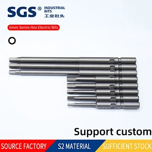 SGS factory direct sale 6mm inner hexagon electric bit electric drill screwdriver electric screwdriver bit Strong magnetic pneum