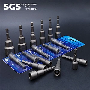 SGS6.35mm5pc Suction card combination batch nozzle Beatle screwdriver set Strong magnetic inner hexagonal pneumatic bit socket