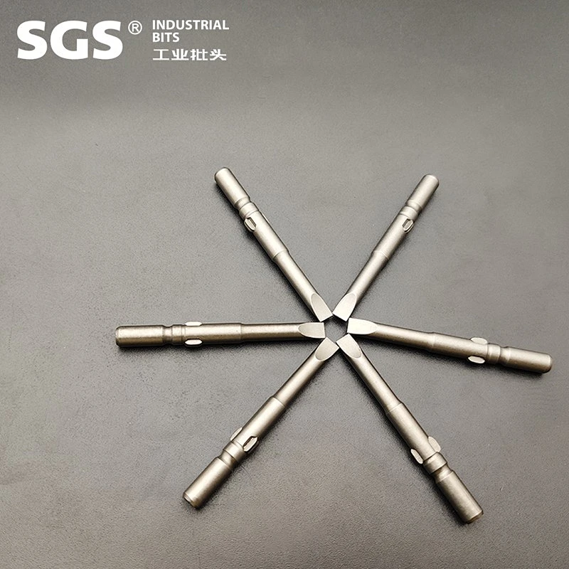 SGS factory direct sales 5mm electric flat-blade screwdriver bit electric drill bit, strong magnetic screwdriver bit