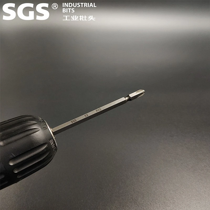 SGS 6.35mm High Torque 10PC Universal magnetic coil PH2 wind tip S2 double head cross positioning screw head