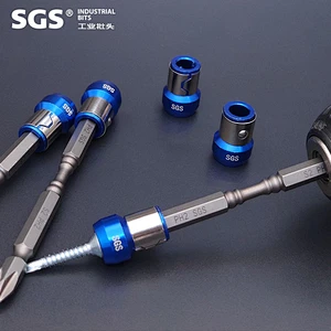 SGS 6.35mm Aviation Aluminum Beatle Bit Positioner Set Blue Gold Fuchsia Universal Magnetic Ring Magnetic Ring