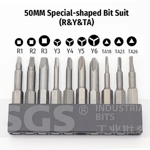 SGS electric screwdriver bit S2 batch nozzle strong magnetic special-shaped screwdriver bit square triangle U-shaped Y-shaped ba