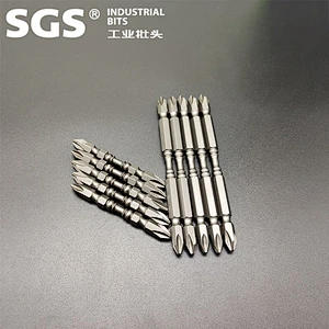 SGS 6.35mm natural color screwdriver set head S2 alloy steel belt high-strength double cross high-torque screwdriver