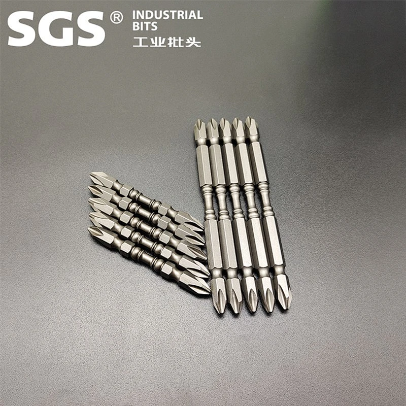SGS 6.35mm natural color screwdriver set head S2 alloy steel belt high-strength double cross high-torque screwdriver
