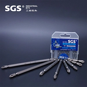 SGS double ended screw bits 1/4inch hexagon driver of ph screwdriver bits