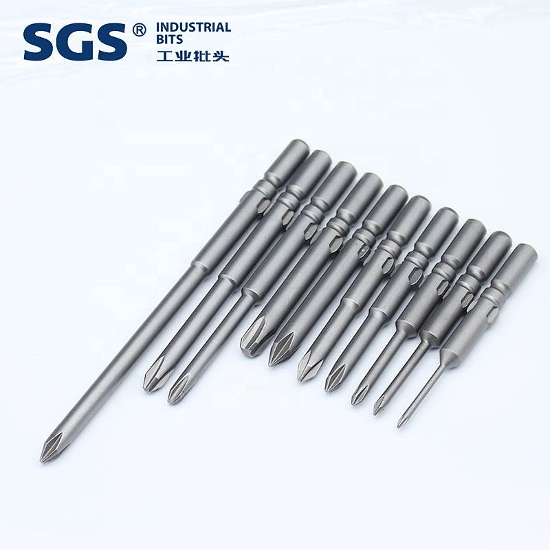 SGS factory direct sales 5mm Phillips electric screwdriver screwdriver head with magnetic S2 alloy steel rose beaten