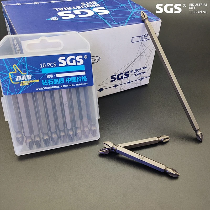 SGS factory direct selling electric double head screwdriver strong magnetic wind screwdriver head combined head S2 screwdriver