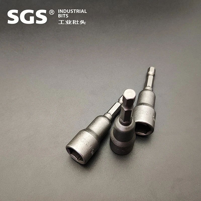 SGS6.35mm5pc Suction card combination batch nozzle Beatle screwdriver set Strong magnetic inner hexagonal pneumatic bit socket