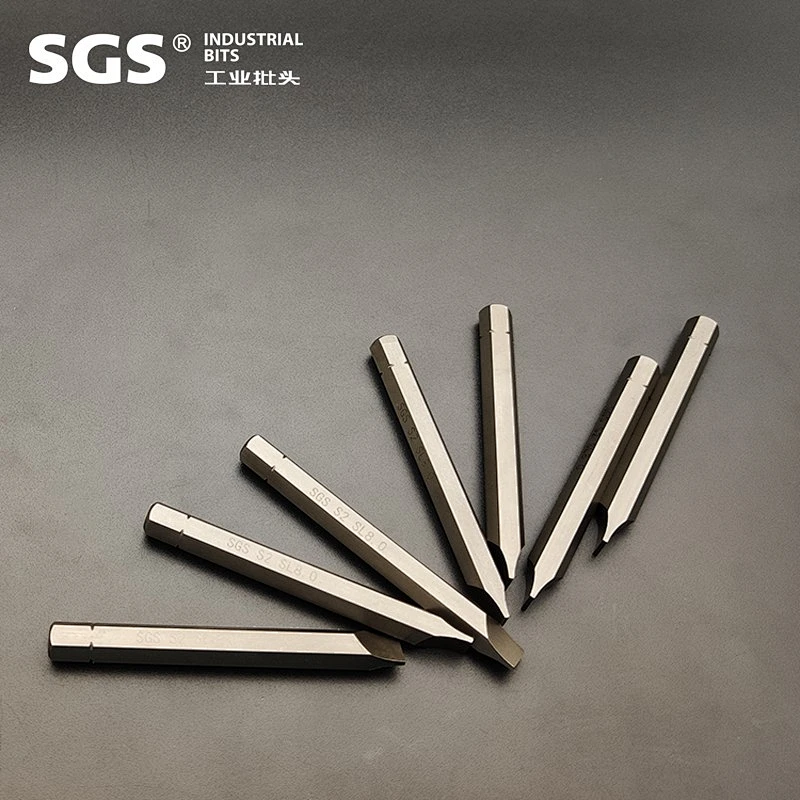 SGS 8MM Hexagonal Rod Screwdriver Nozzle Screwdriver Head Set Beaten Head with Magnetic S2 Alloy Steel Single Impact Bit