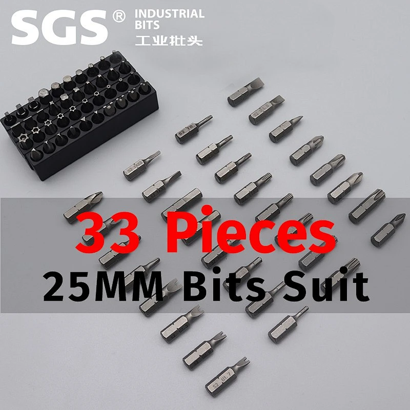 SGS industrial bit combination batch nozzle screwdriver head strong magnetic beaten electric screwdriver head set wind batch ext