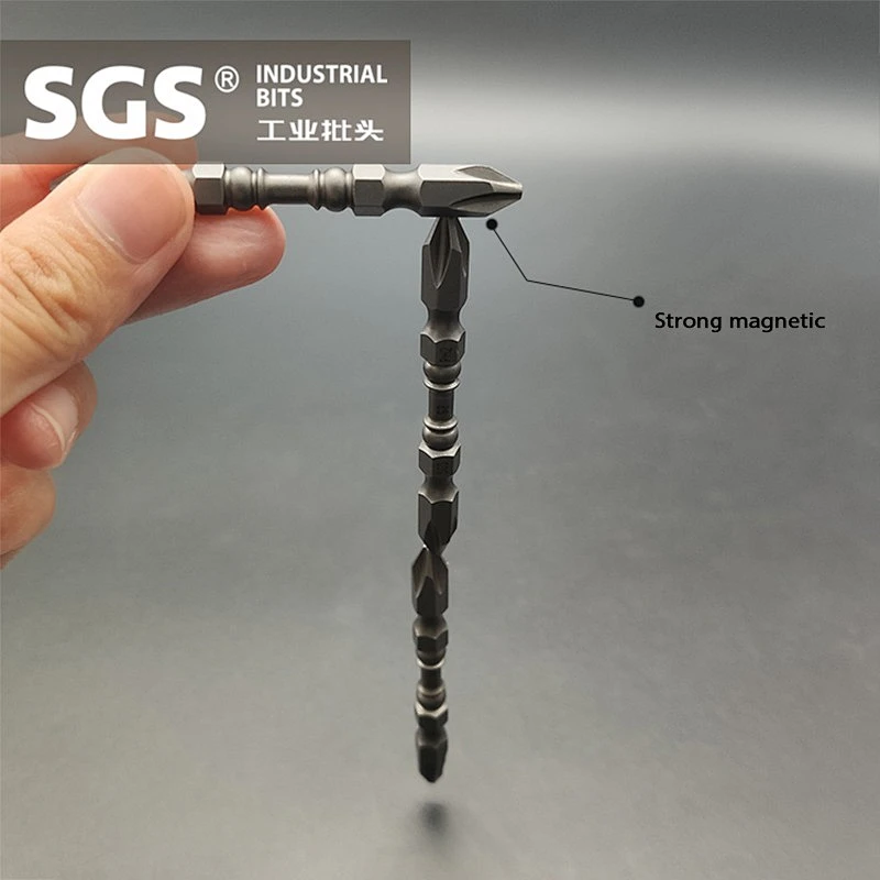 SGS 6.35mm natural color screwdriver set head S2 alloy steel belt high-strength double cross high-torque screwdriver