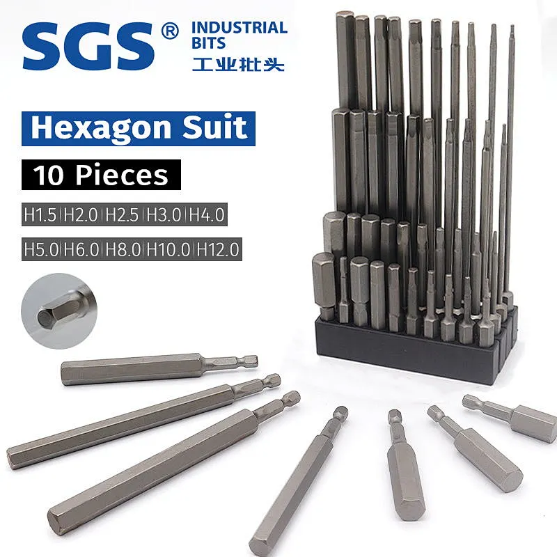 SGS hexagon socket bit set S2 electric screwdriver bit screwdriver bit combination multi-function batch nozzle pneumatic tool