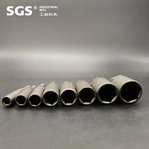 SGS 6.35mm series reinforced nut wrench 8mm22mm3/4 3/8 1/2 deepened hexagonal pneumatic socket screwdriver bit