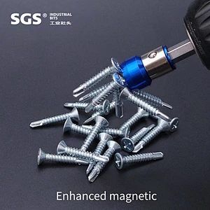 SGS 6.35mm Aviation Aluminum Beatle Bit Positioner Set Blue Gold Fuchsia Universal Magnetic Ring Magnetic Ring