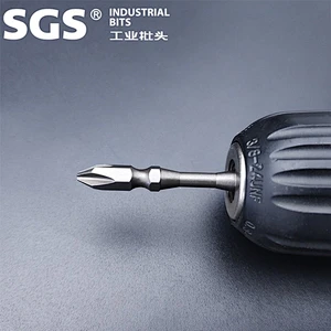 Sgs6.35mm headtype strong magnetic driver head and head combination screwdriver set S2 double cross PH2 screwdriver head