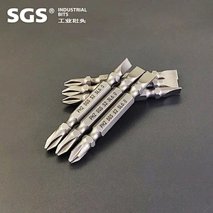 SGS factory direct selling hexagonal bar series to this wind batch head S2 alloy steel double head cross single screw head