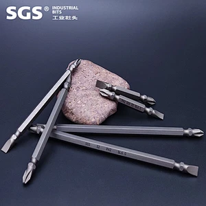 SGS factory direct selling hexagonal bar series to this wind batch head S2 alloy steel double head cross single screw head