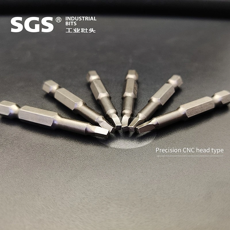 SGS 6.35mm with a strong magnetic screwdriver set screw beaten single-head square bit nozzle S2 alloy steel wind bit
