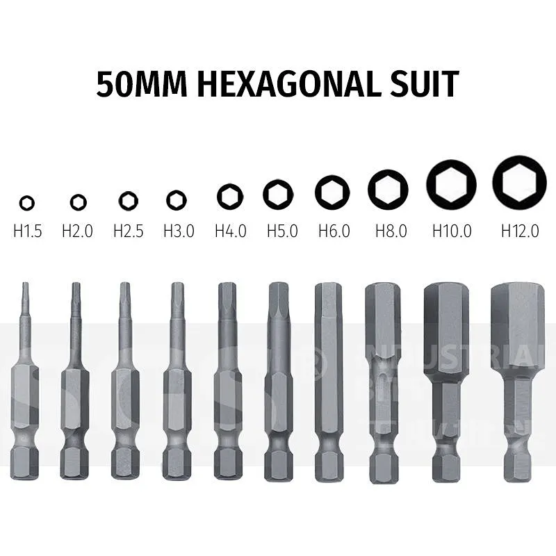 SGS hexagon socket bit set S2 electric screwdriver bit screwdriver bit combination multi-function batch nozzle pneumatic tool