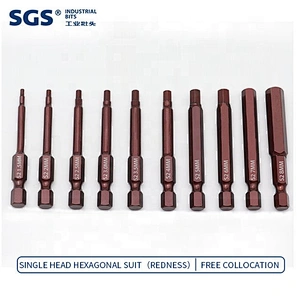 20 Piece Hex Head Allen Wrench Screwdriver Bit Set, SAE Metric 1/4 Inch Hex Shank S2 Steel Magnetic 2.3 Inch Long Drill Bits