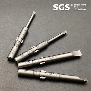 SGS source factory 4mm single-head slotted electric screwdriver Beat head strong magnetic screwdriver bit electric screwdriver S