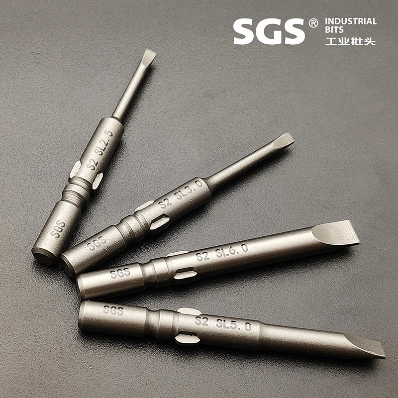 SGS source factory 4mm single-head slotted electric screwdriver Beat head strong magnetic screwdriver bit electric screwdriver S
