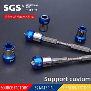 SGS 6.35mm Aviation Aluminum Beatle Bit Positioner Set Blue Gold Fuchsia Universal Magnetic Ring Magnetic Ring
