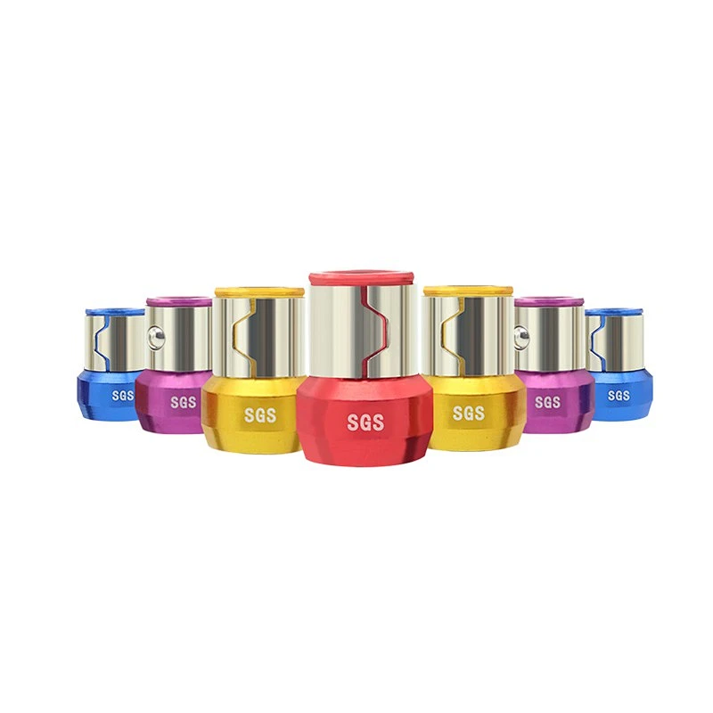SGS 6.35mm Aviation Aluminum Beatle Bit Positioner Set Blue Gold Fuchsia Universal Magnetic Ring Magnetic Ring