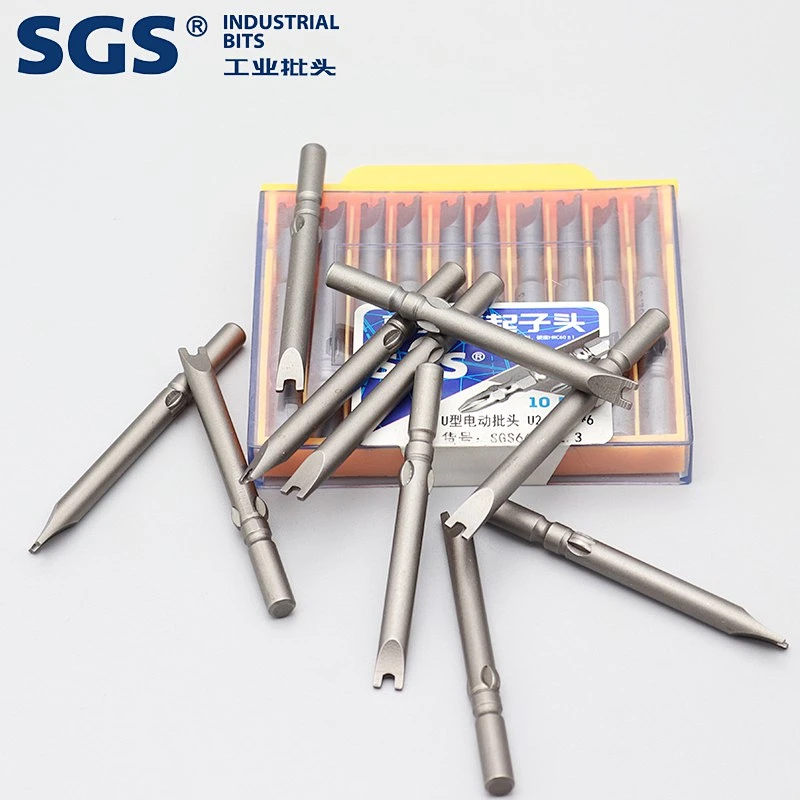 SGS factory direct sales 5mm electric U-shaped bit screwdriver bit bull insert anti-theft screw special bit