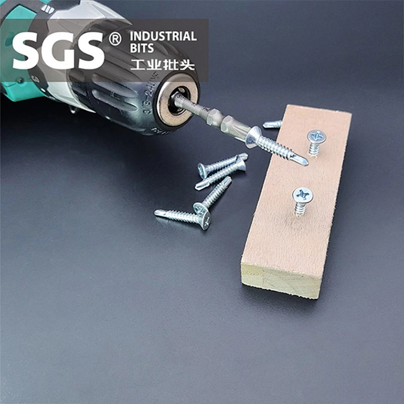 Sgs6.35mm small waist strong magnetic 10PC screwdriver head screwdriver set set S2 double cross PH2 screwdriver head